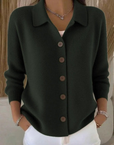 Maribel | Button-Up Knit Cardigan with Collar