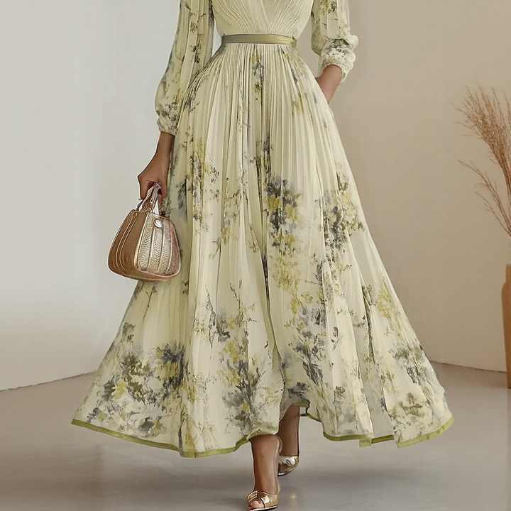Rowella | Elegant Pleated Maxi Dress