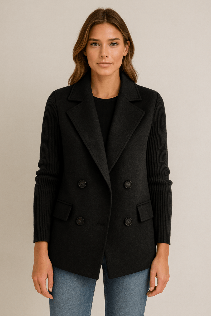 AMA | KNIT-SLEEVE BLAZER